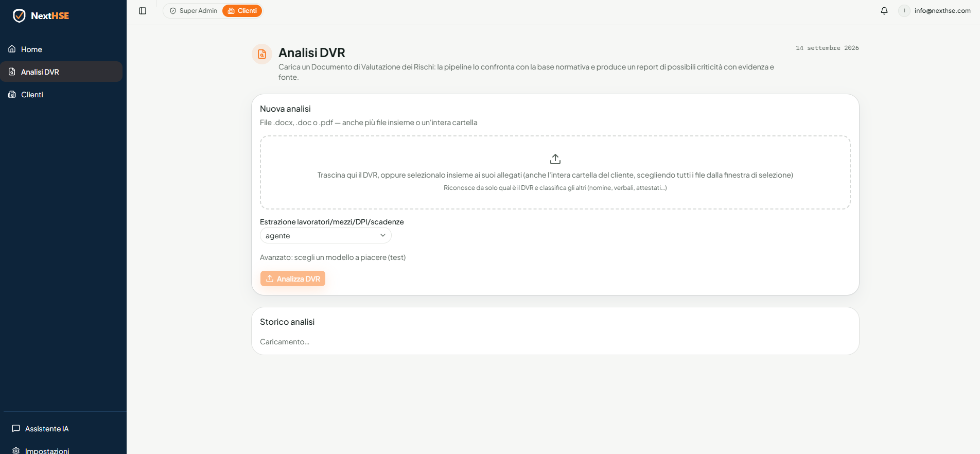 NextHSE — Analisi DVR